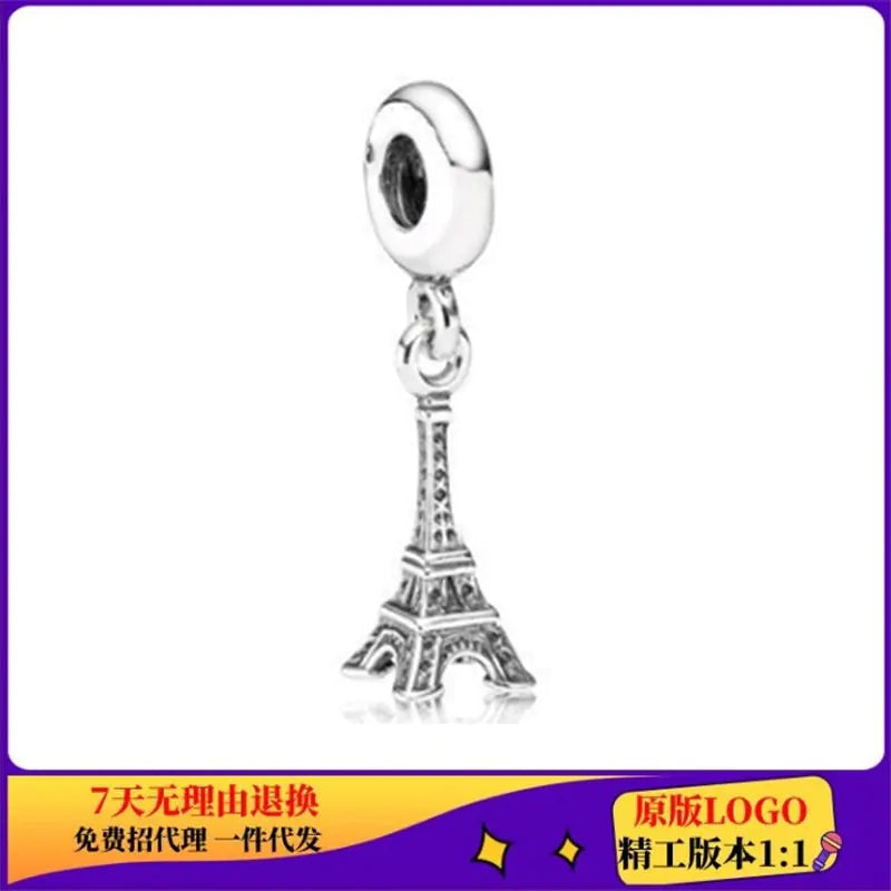 DIY Beaded Bracelet with Eiffel Tower Charm Design